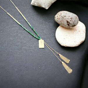 STYLE & CO Beaded Tassel Necklace